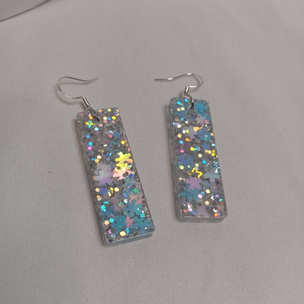 Colorful Star Dangle Earrings - Picture 5 of 5